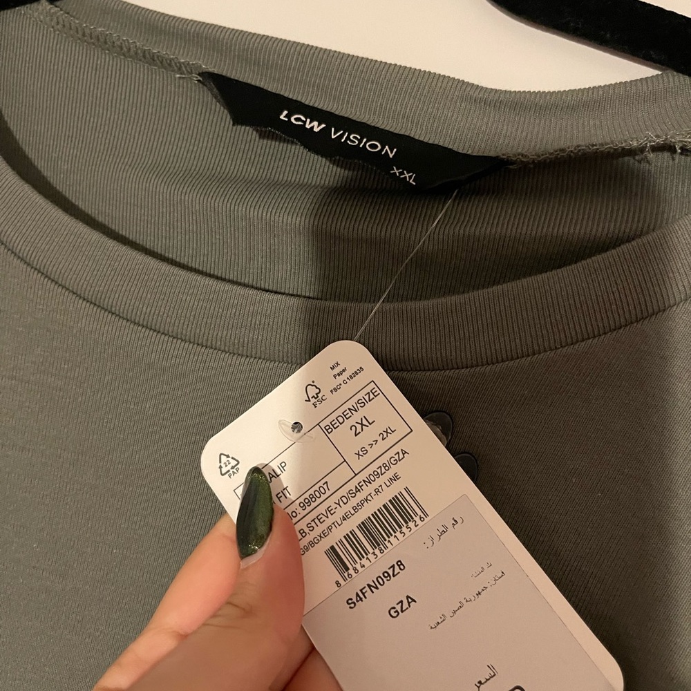 LCW Vision Gray Midi Shirt Dress - Picture 2 of 2